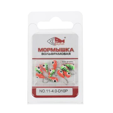 Мормышка вольф. SKYFISH "Капля с ушком", крашеная  №11-4.0-D10P