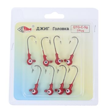 Джиг головка "Шар", 5,0 гр, красный