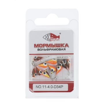 Мормышка вольф. SKYFISH "Капля с ушком", крашеная  №11-4.0-D34P