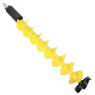 Шнек пластиковый для ледобура, голова метал  Ф130 мм, глубина 105 см.