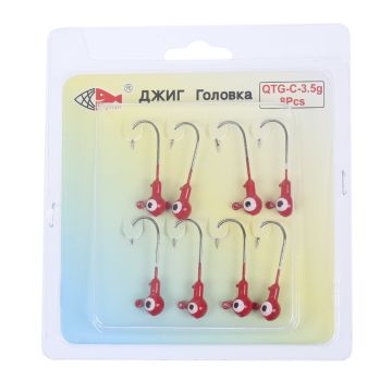 Джиг головка "Шар", 3.5 гр, красный