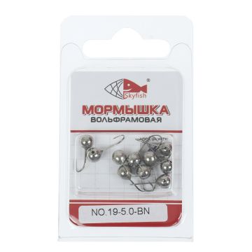 Мормышка вольф. SKYFISH "Дробинка с отверстием", черный никель №19-5.0-BN