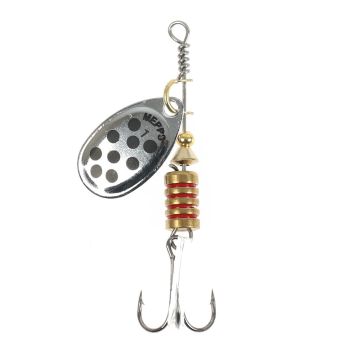 Блесна вращ."SKYFISH" Aglia Decoree (silver-black-dot), №1, 3.5гр