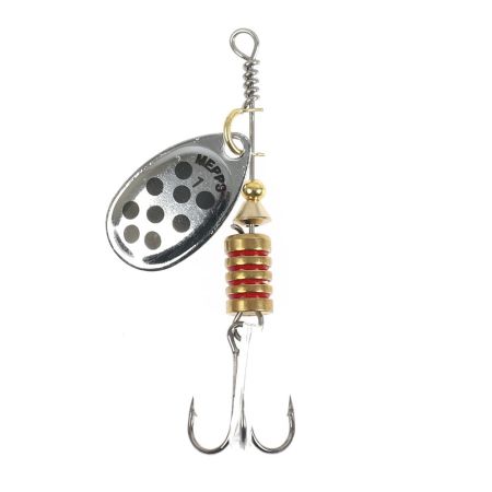 Блесна вращ."SKYFISH" Aglia Decoree (silver-black-dot), №1, 3.5гр