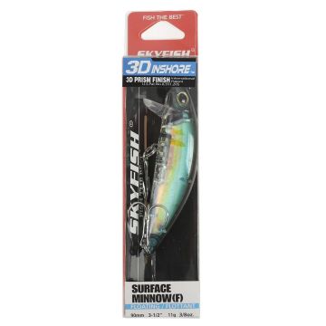 Воблер SKYFISH "3D INAHORE" SURFACE MINNOW(F) size:90mm Weight:11g аглуб: FLOATING цвет:02#