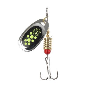 Блесна вращ."SKYFISH" COMET Black Fury (silver-fluo-chart), №2, 4.5гр