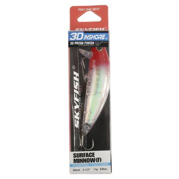 Воблер SKYFISH "3D INAHORE" SURFACE MINNOW(F) size:90mm Weight:11g аглуб: FLOATING цвет:01#