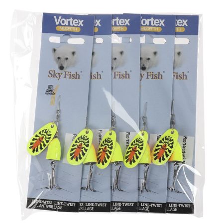 Блесна вращ."SKYFISH" Fluorescent-№3-2#