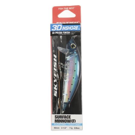 Воблер SKYFISH "3D INAHORE" SURFACE MINNOW(F) 90 мм, 11 гр, цвет: 03#