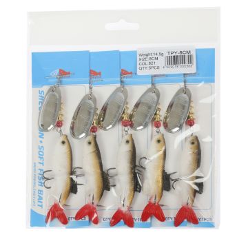 Блесна с силиконовой рыбкой TPY-8cm Weight:14.5g SIZE:8cm col:821