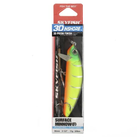 Воблер SKYFISH "3D INAHORE" SURFACE MINNOW(F) 90 мм, 11 гр, цвет: 09#