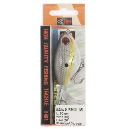 Воблер составной "SKYFISH"DML1450 L:90mm  W:15.3гр плавающий :Top-waterm цвет:2#