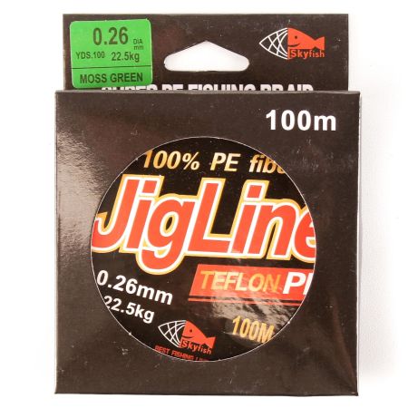 Шнур плетеный JigLine "Teflon PE" 100 м.
