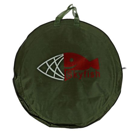 Садок береговой (SKYFISH ) круглый, кольца металл.,в сумке   40см*3.0м ; цвет: зеленый