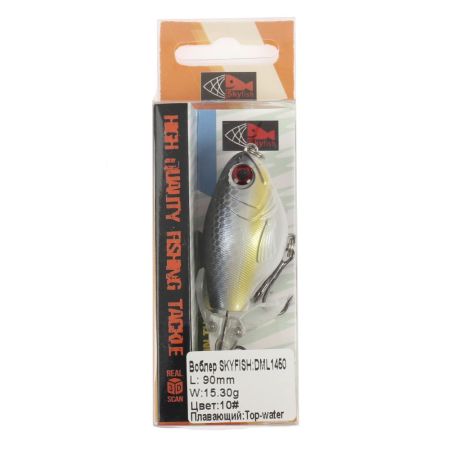 Воблер составной "SKYFISH"DML1450 L:90mm  W:15.3гр плавающий :Top-waterm цвет:10#