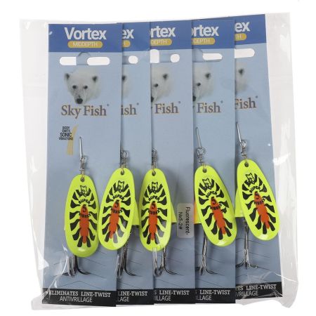 Блесна вращ."SKYFISH" Fluorescent-№5-2#