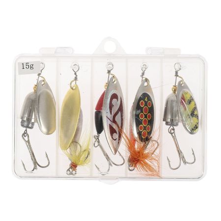 Набор вращ. блесен в коробке 5 шт, 15гр