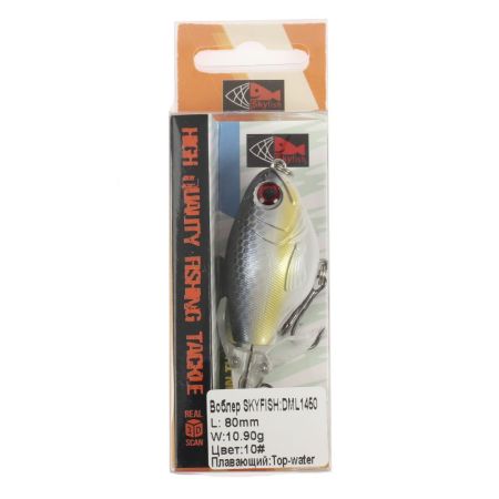 Воблер составной "SKYFISH"DML1450 L:80mm  W:10.90гр плавающий :Top-waterm цвет:10#