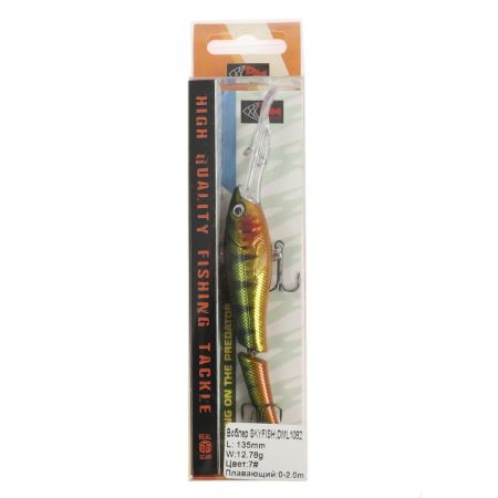 Воблер составной "SKYFISH"DML1082 L:135mm  W:12.78гр плавающий :0-2.0m цвет:7#