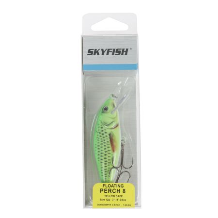 Воблер SKYFISH "PERCH 8" 80 мм, 12 гр, 0.5-2.0м, цвет: 07#